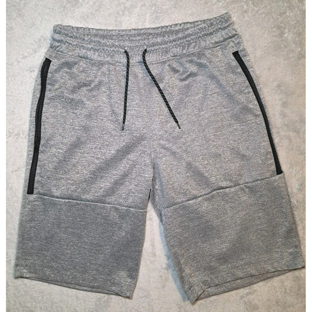 Southpole Fleece Jogger Shorts Casualwear Drawstring Gray Pocket Mens Large EUC